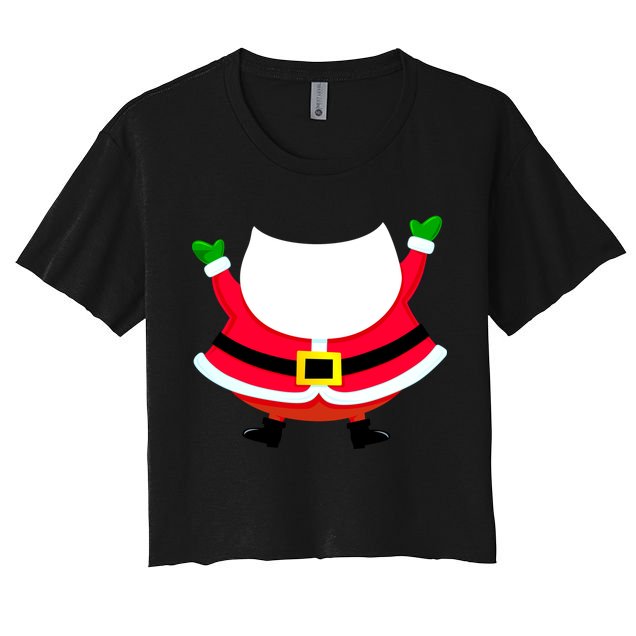 Christmas Santa Claus Big Head Suit Crop Top