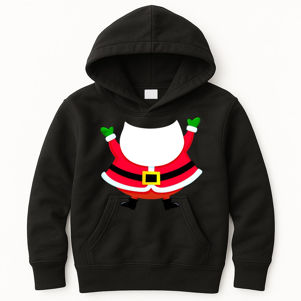 Christmas Santa Claus Big Head Suit Kids Hoodie