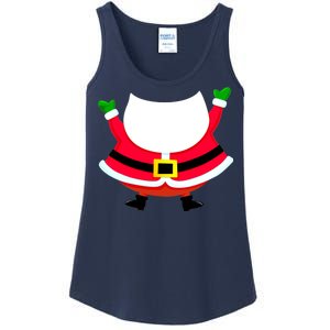 Christmas Santa Claus Big Head Suit Ladies Essential Tank