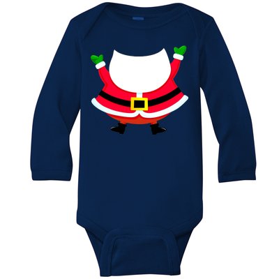 Christmas Santa Claus Big Head Suit Baby Long Sleeve Bodysuit