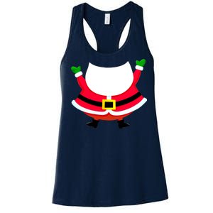 Christmas Santa Claus Big Head Suit Women's Racerback Tank