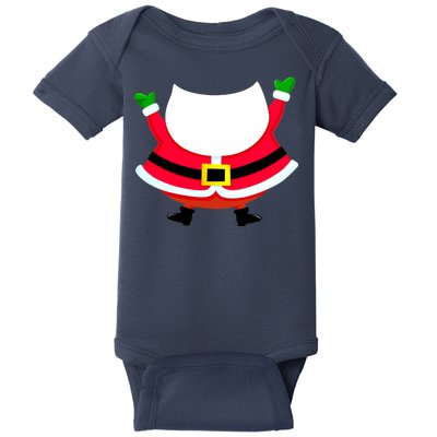 Christmas Santa Claus Big Head Suit Baby Bodysuit