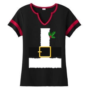 Christmas Santa Costume Top Ladies Halftime Notch Neck Tee