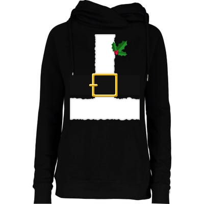 Christmas Santa Costume Top Womens Funnel Neck Pullover Hood