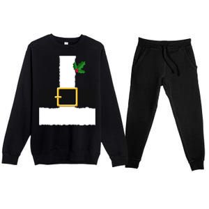 Christmas Santa Costume Top Premium Crewneck Sweatsuit Set