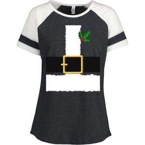 Christmas Santa Costume Top Enza Ladies Jersey Colorblock Tee