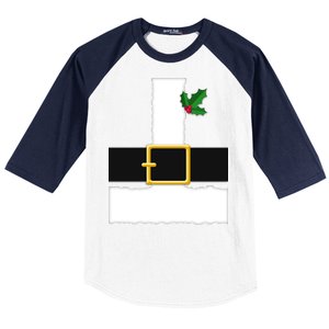 Christmas Santa Costume Top Baseball Sleeve Shirt