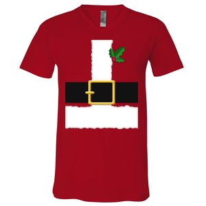 Christmas Santa Costume Top V-Neck T-Shirt