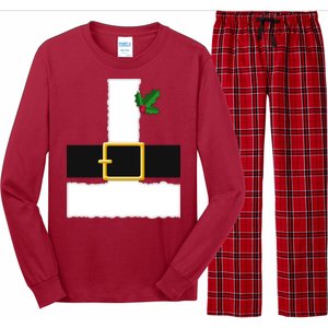 Christmas Santa Costume Top Long Sleeve Pajama Set