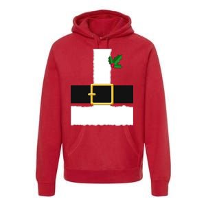 Christmas Santa Costume Top Premium Hoodie