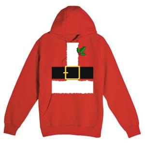 Christmas Santa Costume Top Premium Pullover Hoodie