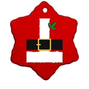 Christmas Santa Costume Top Ceramic Star Ornament