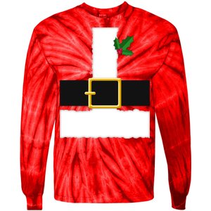 Christmas Santa Costume Top Tie-Dye Long Sleeve Shirt