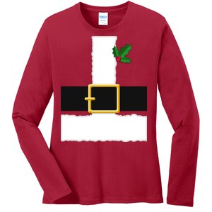 Christmas Santa Costume Top Ladies Long Sleeve Shirt