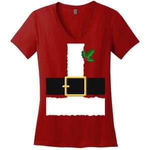 Christmas Santa Costume Top Women's V-Neck T-Shirt