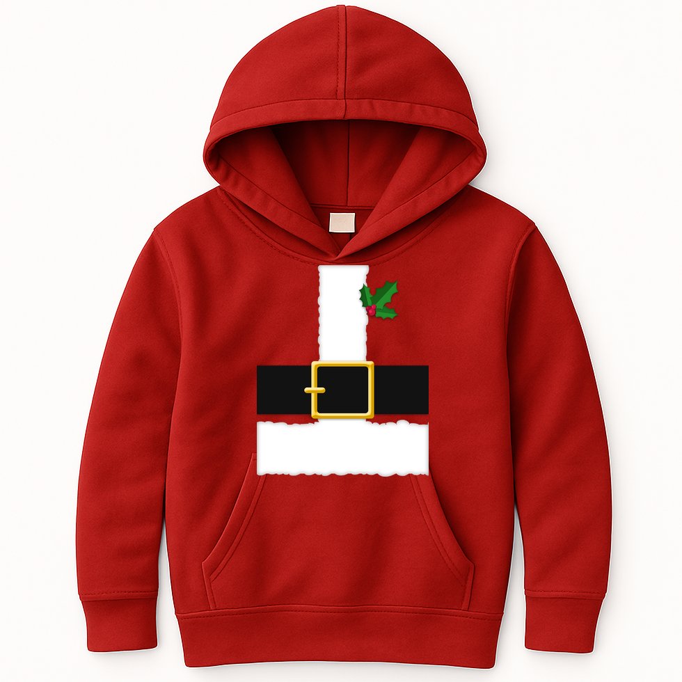 Christmas Santa Costume Top Kids Hoodie