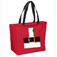 Christmas Santa Costume Top Zip Tote Bag