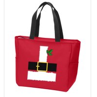 Christmas Santa Costume Top Zip Tote Bag