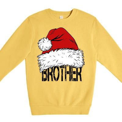 Christmas Santa Hat Brother Premium Crewneck Sweatshirt