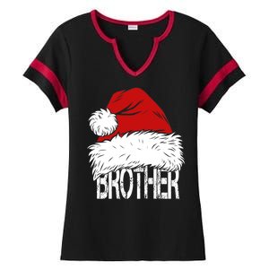 Christmas Santa Hat Brother Ladies Halftime Notch Neck Tee