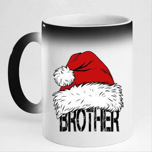 Christmas Santa Hat Brother 11oz Black Color Changing Mug