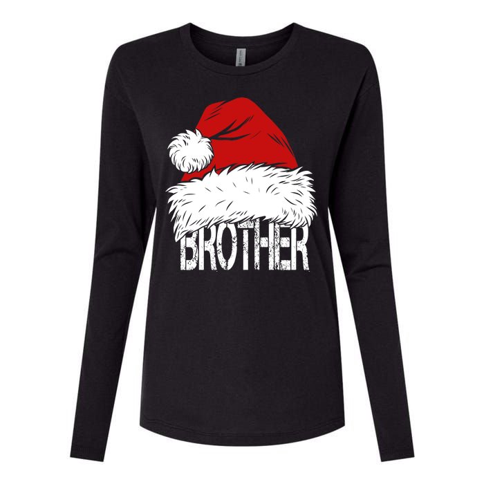 Christmas Santa Hat Brother Womens Cotton Relaxed Long Sleeve T-Shirt