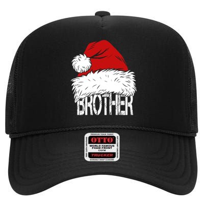 Christmas Santa Hat Brother High Crown Mesh Back Trucker Hat