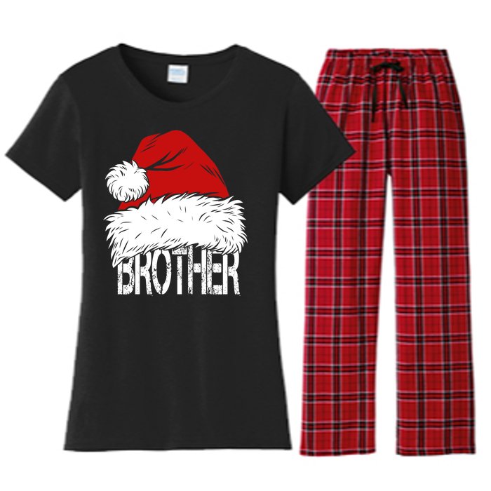 Christmas Santa Hat Brother Women's Flannel Pajama Set