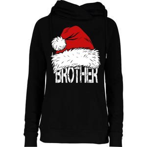 Christmas Santa Hat Brother Womens Funnel Neck Pullover Hood