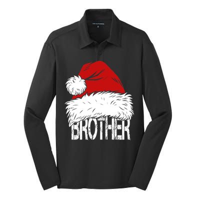 Christmas Santa Hat Brother Silk Touch Performance Long Sleeve Polo