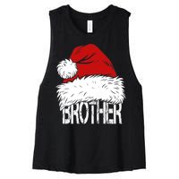 Christmas Santa Hat Brother Women's Racerback Cropped Tank