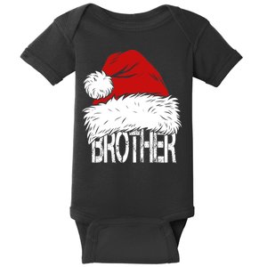 Christmas Santa Hat Brother Baby Bodysuit