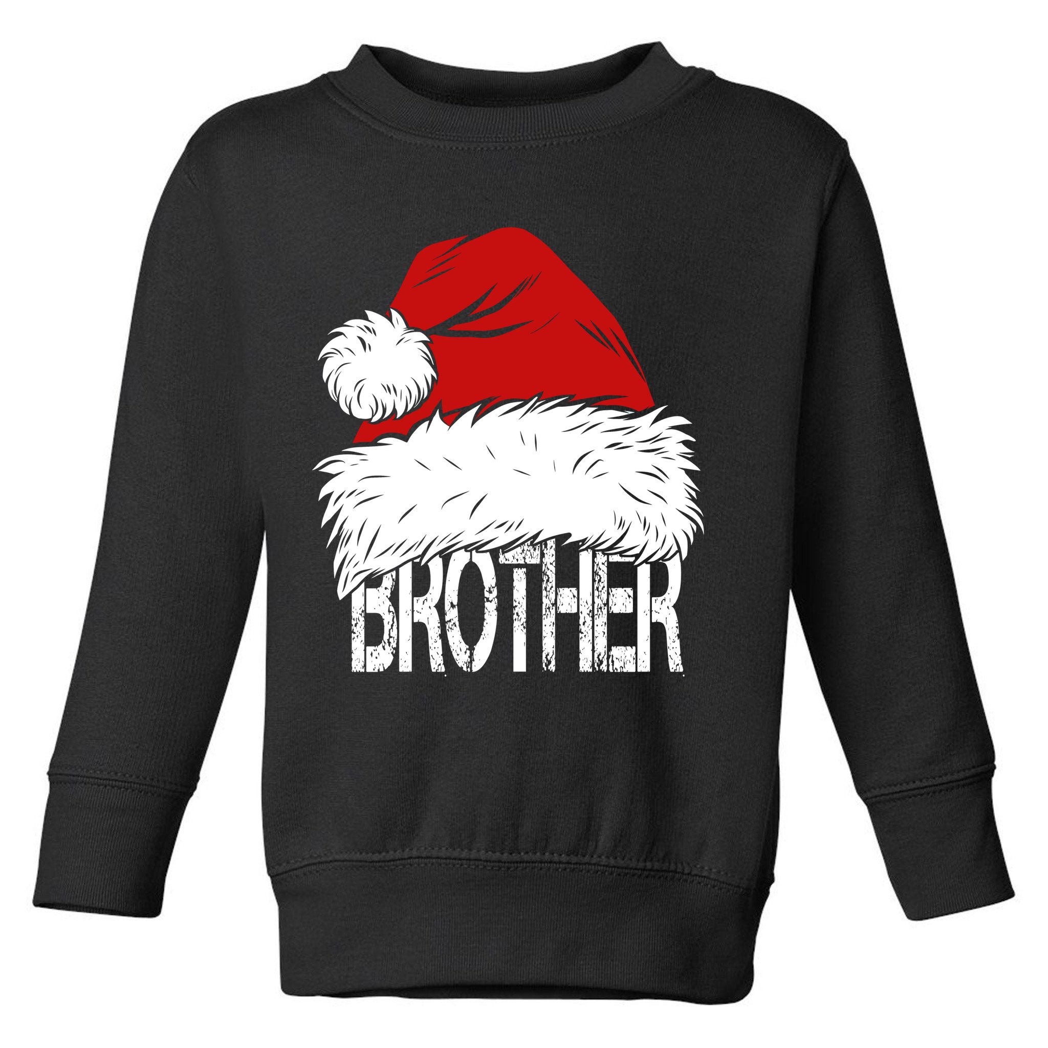 Christmas Santa Hat Brother Toddler Sweatshirt