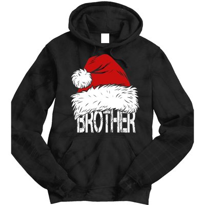 Christmas Santa Hat Brother Tie Dye Hoodie