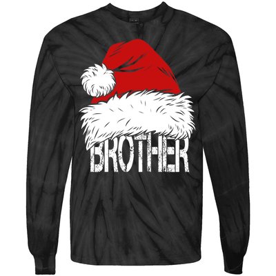 Christmas Santa Hat Brother Tie-Dye Long Sleeve Shirt