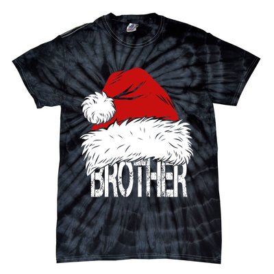 Christmas Santa Hat Brother Tie-Dye T-Shirt