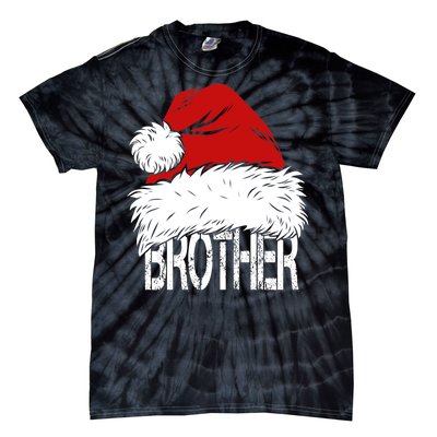 Christmas Santa Hat Brother Tie-Dye T-Shirt