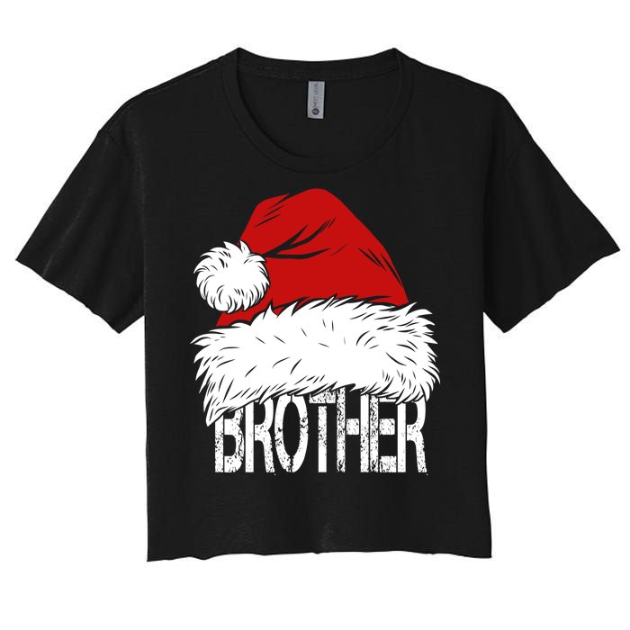 Christmas Santa Hat Brother Women's Crop Top Tee