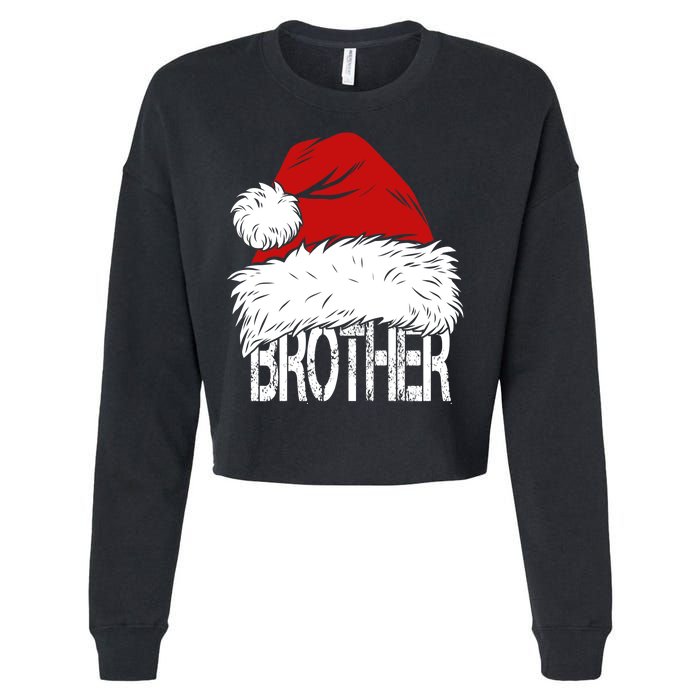 Christmas Santa Hat Brother Cropped Pullover Crew