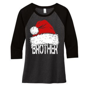 Christmas Santa Hat Brother Women's Tri-Blend 3/4-Sleeve Raglan Shirt