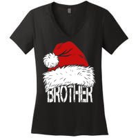 Christmas Santa Hat Brother Women's V-Neck T-Shirt