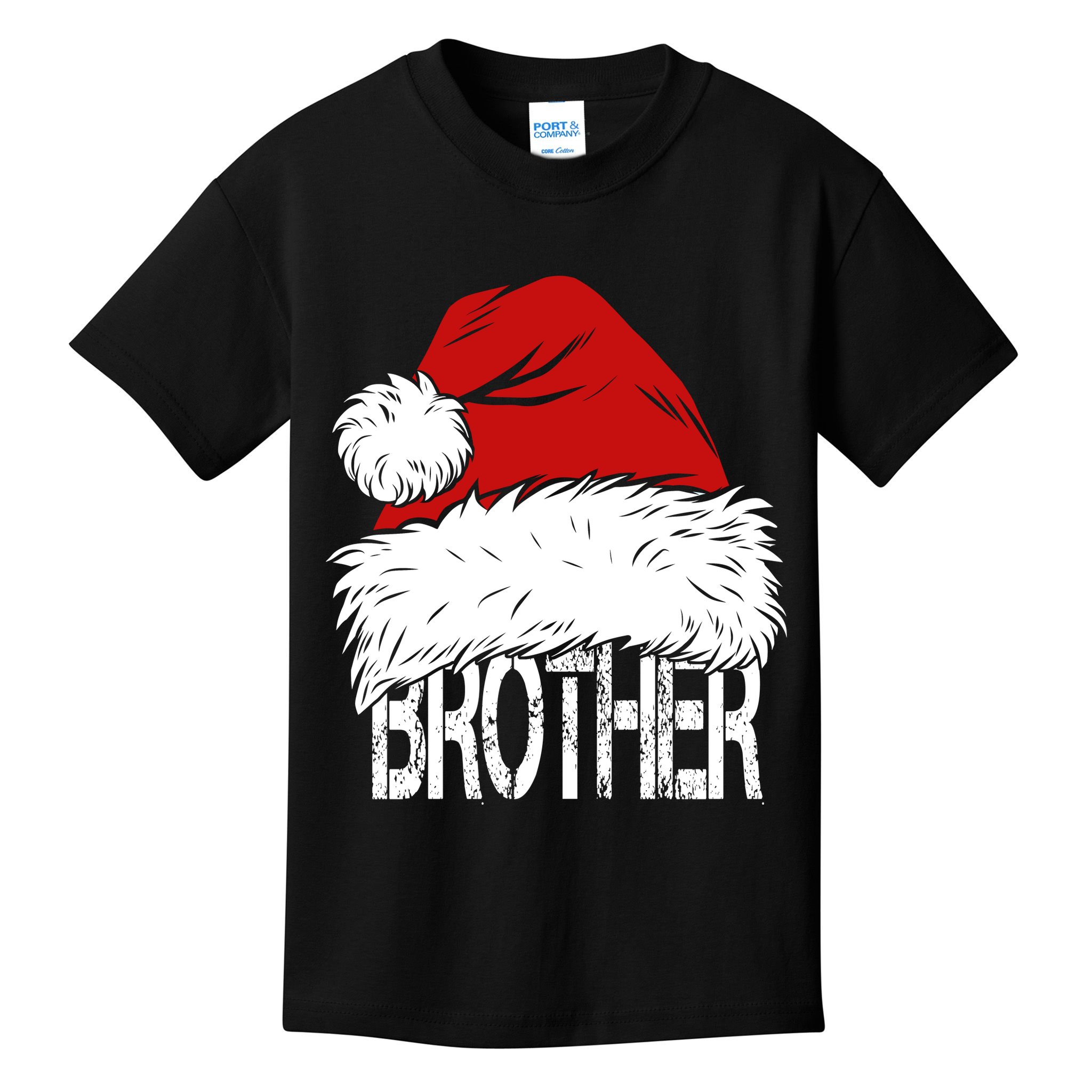 Christmas Santa Hat Brother Kids T-Shirt