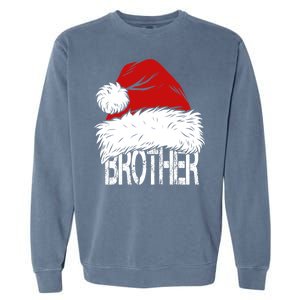 Christmas Santa Hat Brother Garment-Dyed Sweatshirt