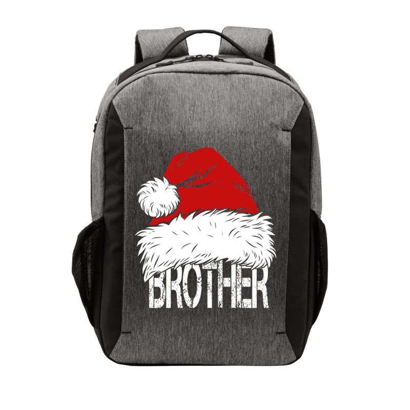 Christmas Santa Hat Brother Vector Backpack