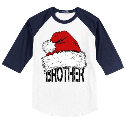 Christmas Santa Hat Brother Baseball Sleeve Shirt