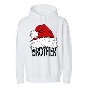 Christmas Santa Hat Brother Garment-Dyed Fleece Hoodie