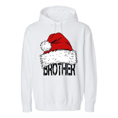 Christmas Santa Hat Brother Garment-Dyed Fleece Hoodie