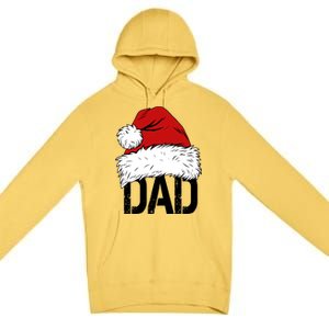 Christmas Santa Hat Dad Premium Pullover Hoodie