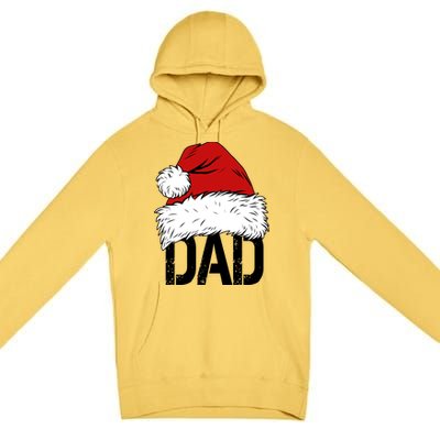 Christmas Santa Hat Dad Premium Pullover Hoodie