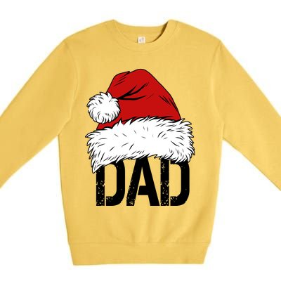 Christmas Santa Hat Dad Premium Crewneck Sweatshirt